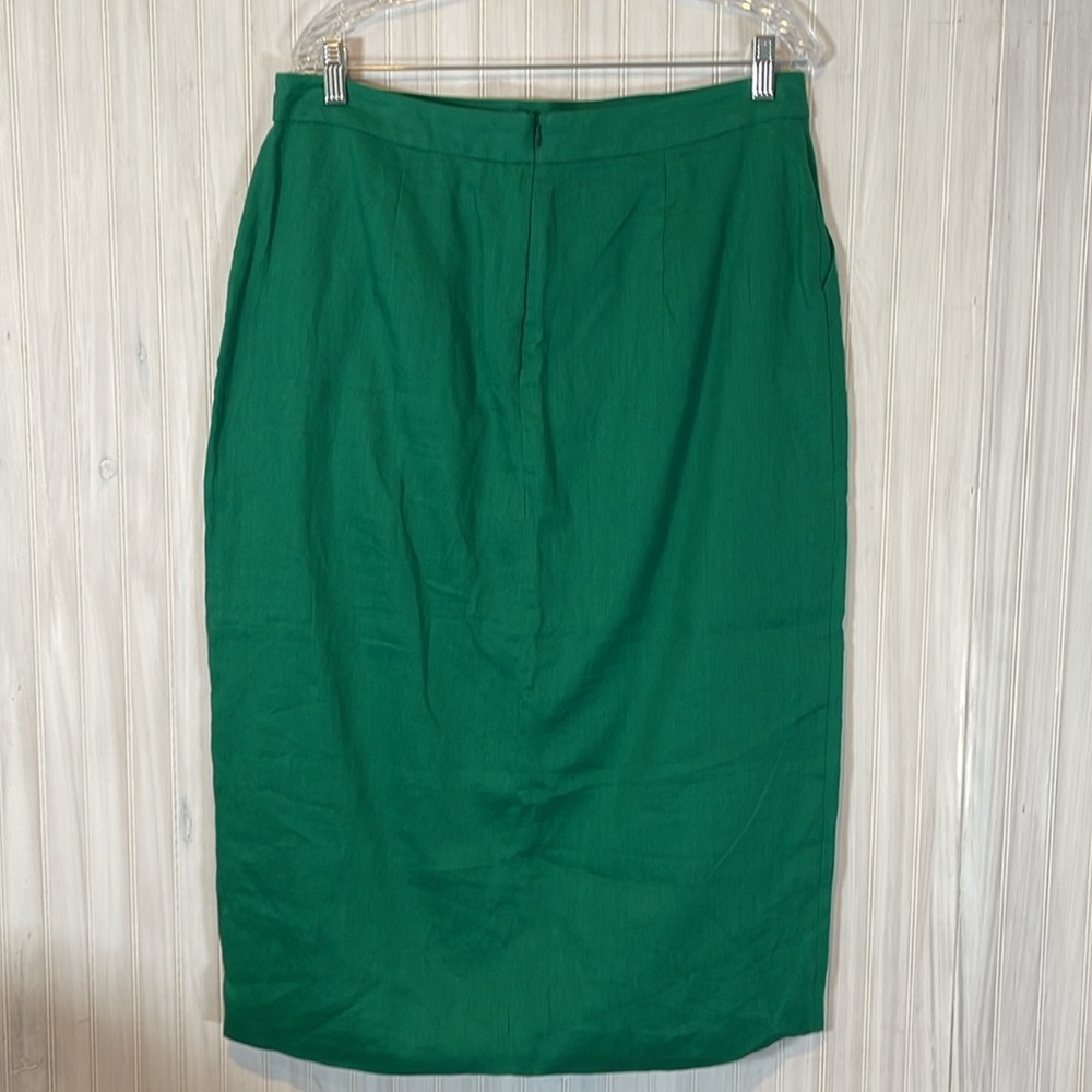 REISS JACKSON PENCIL SKIRT LINEN SLIT 12 cc - Picture 6 of 6